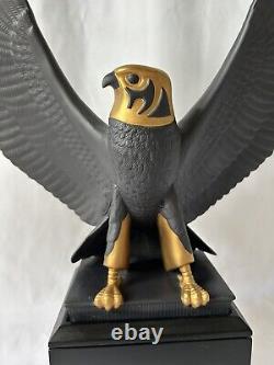 Franklin Mint Falcon of The Nile Rare Black Porcelain Statue Egypt