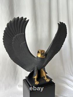 Franklin Mint Falcon of The Nile Rare Black Porcelain Statue Egypt