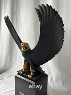 Franklin Mint Falcon of The Nile Rare Black Porcelain Statue Egypt