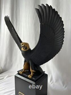 Franklin Mint Falcon of The Nile Rare Black Porcelain Statue Egypt