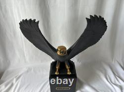 Franklin Mint Falcon of The Nile Rare Black Porcelain Statue Egypt