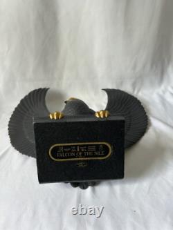 Franklin Mint Falcon of The Nile Rare Black Porcelain Statue Egypt
