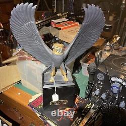 Franklin Mint Falcon of The Nile Rare Black Porcelain Statue Egypt Gold