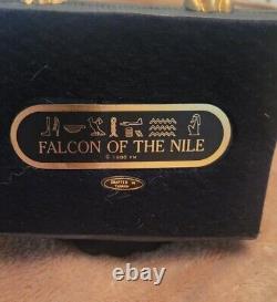 Franklin Mint Falcon of The Nile Rare Black Porcelain Statue Egypt Gold