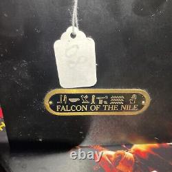 Franklin Mint Falcon of The Nile Rare Black Porcelain Statue Egypt Gold