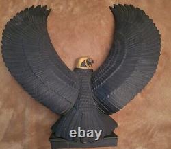 Franklin Mint Falcon of The Nile Rare Black Porcelain Statue Egypt Gold