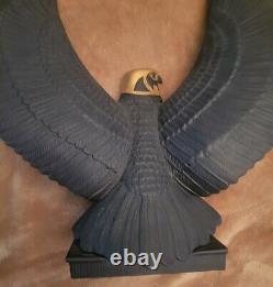 Franklin Mint Falcon of The Nile Rare Black Porcelain Statue Egypt Gold