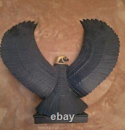 Franklin Mint Falcon of The Nile Rare Black Porcelain Statue Egypt Gold