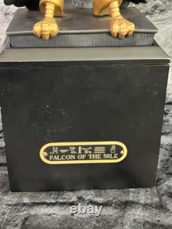 Franklin Mint Falcon of The Nile Rare Black Porcelain Statue Egypt Rare