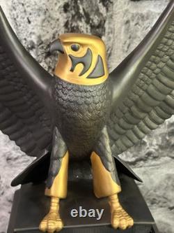 Franklin Mint Falcon of The Nile Rare Black Porcelain Statue Egypt Rare