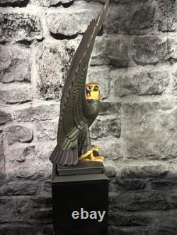 Franklin Mint Falcon of The Nile Rare Black Porcelain Statue Egypt Rare
