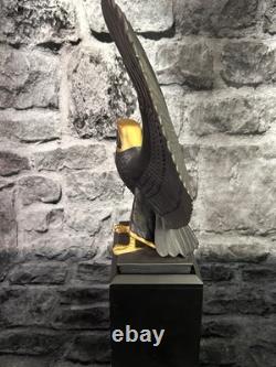 Franklin Mint Falcon of The Nile Rare Black Porcelain Statue Egypt Rare