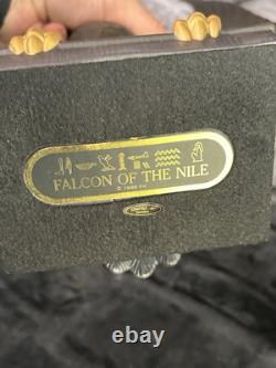 Franklin Mint Falcon of The Nile Rare Black Porcelain Statue Egypt Rare