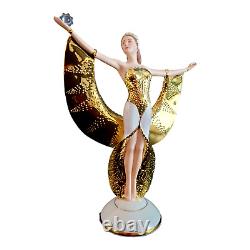 Franklin Mint Fine Porcelain Figurine 11 SUNRISE IN GOLD Art Deco Style