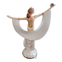 Franklin Mint Fine Porcelain Figurine 11 SUNRISE IN GOLD Art Deco Style