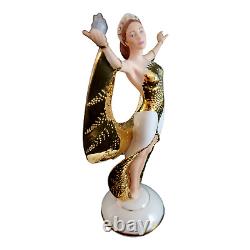 Franklin Mint Fine Porcelain Figurine 11 SUNRISE IN GOLD Art Deco Style