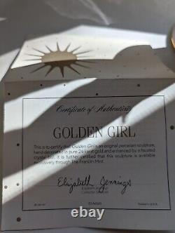 Franklin Mint Fine Porcelain Figurine 11 SUNRISE IN GOLD Art Deco Style