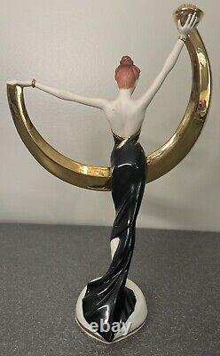 Franklin Mint Fine Porcelain Figurine 12 PROMISE OF GOLD Art Deco Style