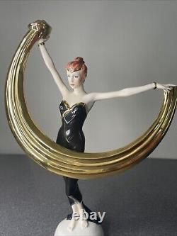 Franklin Mint Fine Porcelain Figurine 12 PROMISE OF GOLD Art Deco Style