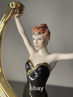 Franklin Mint Fine Porcelain Figurine 12 PROMISE OF GOLD Art Deco Style