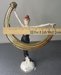 Franklin Mint Fine Porcelain Figurine 12 PROMISE OF GOLD Art Deco Style