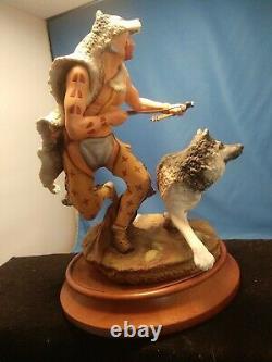 Franklin Mint Fine Porcelain Figurine Wolf Runner By Robert F. Murphy