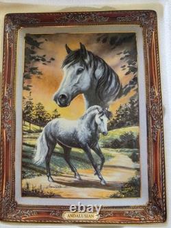 Franklin Mint Fine Porcelain Heirloom Horse Collector Plates 24K Gold