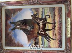 Franklin Mint Fine Porcelain Heirloom Horse Collector Plates 24K Gold