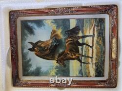 Franklin Mint Fine Porcelain Heirloom Horse Collector Plates 24K Gold
