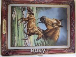 Franklin Mint Fine Porcelain Heirloom Horse Collector Plates 24K Gold