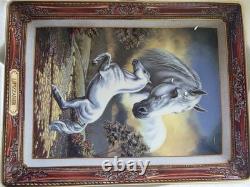 Franklin Mint Fine Porcelain Heirloom Horse Collector Plates 24K Gold