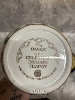Franklin Mint Fine Porcelain The Dance Of The Celestial Dragon RARE White & Gold