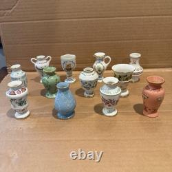 Franklin Mint Flowers, Victorian Months of the Year set Mini Vases 1982 set 12