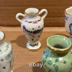 Franklin Mint Flowers, Victorian Months of the Year set Mini Vases 1982 set 12