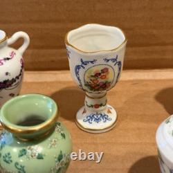 Franklin Mint Flowers, Victorian Months of the Year set Mini Vases 1982 set 12 Franklin Mint Flowers, Victorian Months of the Year set Mini Vases 1982 set 12