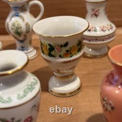 Franklin Mint Flowers, Victorian Months of the Year set Mini Vases 1982 set 12