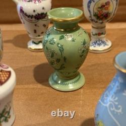 Franklin Mint Flowers, Victorian Months of the Year set Mini Vases 1982 set 12