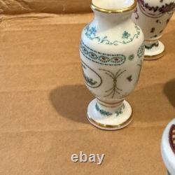 Franklin Mint Flowers, Victorian Months of the Year set Mini Vases 1982 set 12 Franklin Mint Flowers, Victorian Months of the Year set Mini Vases 1982 set 12