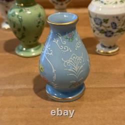 Franklin Mint Flowers, Victorian Months of the Year set Mini Vases 1982 set 12