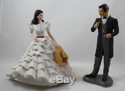 Franklin Mint GWTW Scarlett O'Hara & Rhett Butler Porcelain Figurines, 1987-89