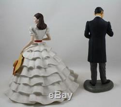 Franklin Mint GWTW Scarlett O'Hara & Rhett Butler Porcelain Figurines, 1987-89