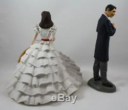 Franklin Mint GWTW Scarlett O'Hara & Rhett Butler Porcelain Figurines, 1987-89