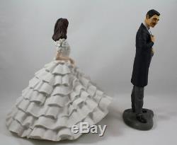 Franklin Mint GWTW Scarlett O'Hara & Rhett Butler Porcelain Figurines, 1987-89