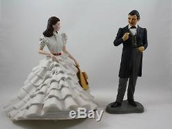 Franklin Mint GWTW Scarlett O'Hara & Rhett Butler Porcelain Figurines, 1987-89