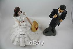 Franklin Mint GWTW Scarlett O'Hara & Rhett Butler Porcelain Figurines, 1987-89