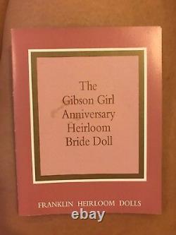 Franklin Mint Gibson Girl Anniversary Heirloom Bride Doll-Limited Edition