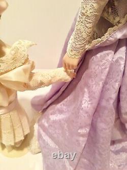 Franklin Mint Gibson Girl Promenade Porcelain Mother & Daughter Doll & COA