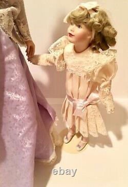 Franklin Mint Gibson Girl Promenade Porcelain Mother & Daughter Doll & COA