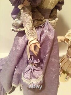 Franklin Mint Gibson Girl Promenade Porcelain Mother & Daughter Doll & COA