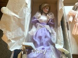 Franklin Mint Gibson Girl Promenade Porcelain Mother & Daughter Dolls New